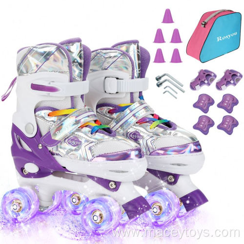 3-color Kids Roller Skate Shoes Free accessories